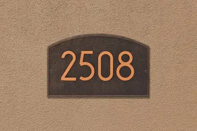 Whitehall Modern Legacy Address Plaque Installed