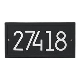 Whitehall Modern Rectangle Plaque Black Silver