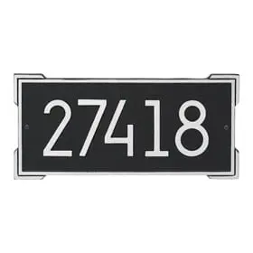 Whitehall Modern Roanoke Plaque Black Silver