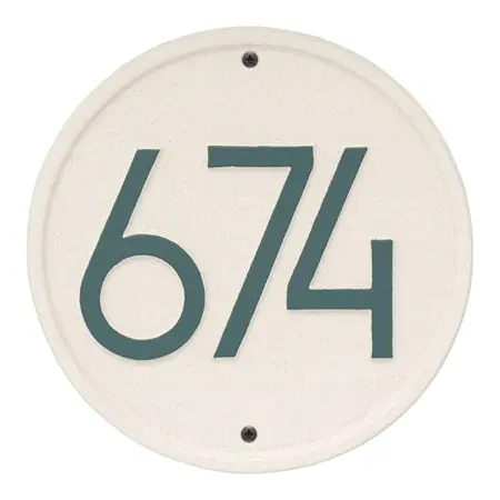 Whitehall Modern Round Address Plaque