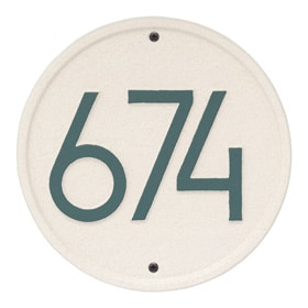 Whitehall Modern Round Plaque Coastal Green