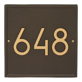 Whitehall Modern Square Plaque Aged Bronze