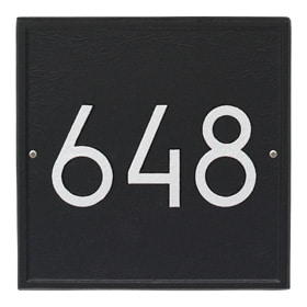 Whitehall Modern Square Plaque Black Silver