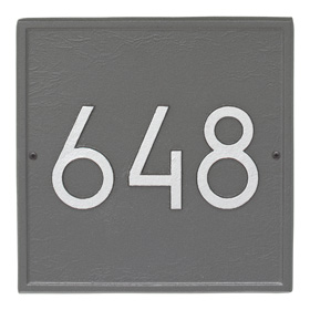 Whitehall Modern Square Plaque Pewter Silver