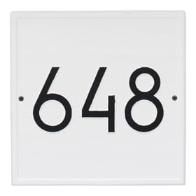 Whitehall Modern Square Plaque White Black