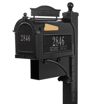 Whitehall Ultimate Mailbox Package Black Silver