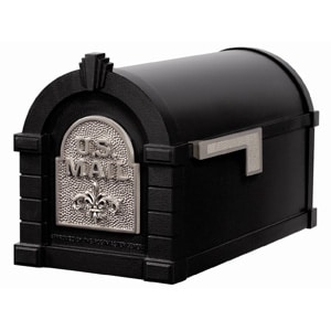 Fleur Keystone Mailbox Black Satin Nickel