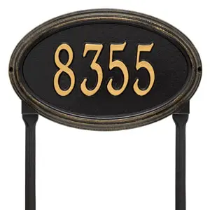 Whitehall Concord Oval Lawn Black Gold