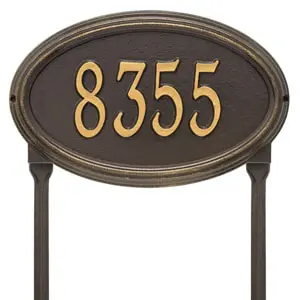 Whitehall Concord Oval Lawn Bronze Gold
