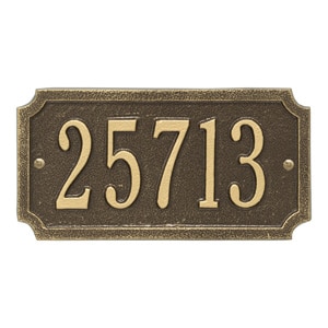 Whitehall Cut Corner Address Antique Bronze