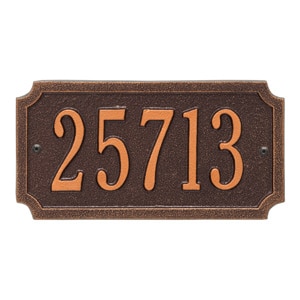 Whitehall Cut Corner Address Antique Copper