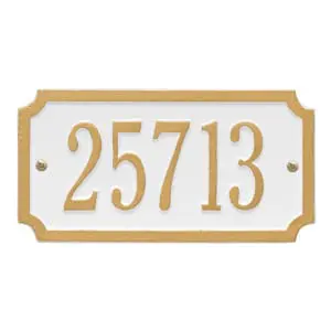 Whitehall Cut Corner Plaque White Gold