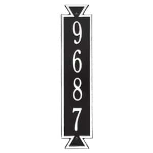 Whitehall Exeter Vertical Plaque Black White