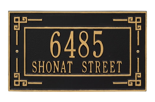 Whitehall Key Corner Rectangle Address Plaque Product Image