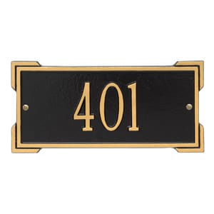 Whitehall Mini Roanoke Plaque Black Gold