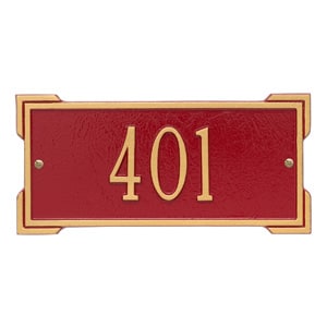 Whitehall Mini Roanoke Plaque Red Gold