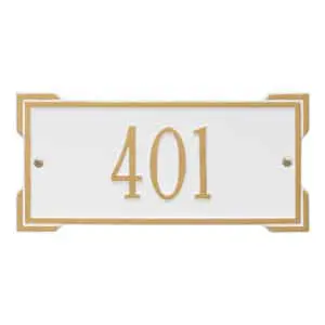Whitehall Mini Roanoke Plaque White Gold