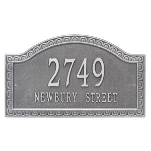 Whitehall Penhurst Address Plaque Pewter Silver