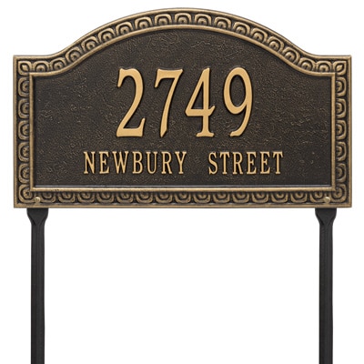 Whitehall Penhurst Arch Lawn Marker Address Plaque Product Image