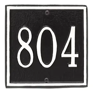 Whitehall Petite Square Plaque Black White