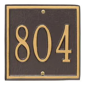 Whitehall Petite Square Plaque Bronze Gold