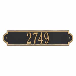 Whitehall Richmond Horizontal Plaque Black Gold