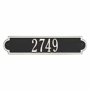 Whitehall Richmond Horizontal Plaque Black White