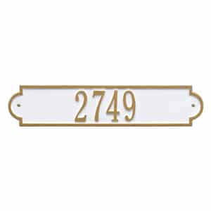 Whitehall Richmond Horizontal Plaque White Gold