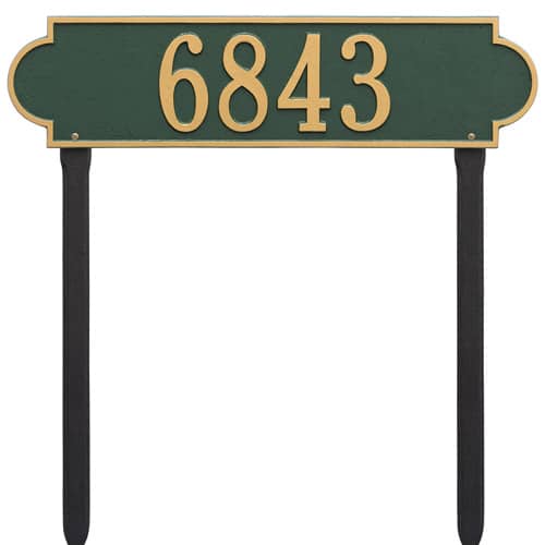 Whitehall Richmond Horizontal Rectangle Lawn Address Plaque Product Image