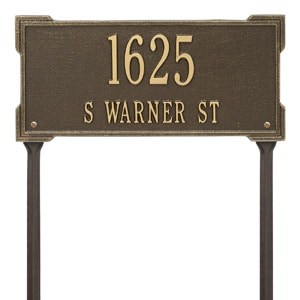 Whitehall Roanoke Lawn Marker Antique Bronze