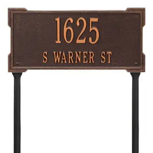 Whitehall Roanoke Lawn Marker Antique Copper