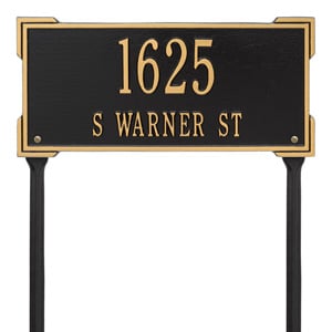 Whitehall Roanoke Lawn Marker Black Gold