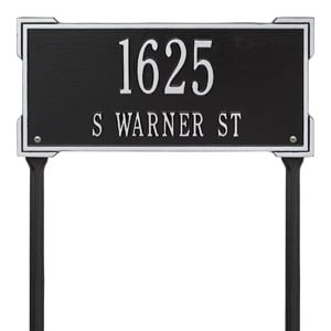 Whitehall Roanoke Lawn Marker Black Silver