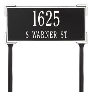 Whitehall Roanoke Lawn Marker Black White