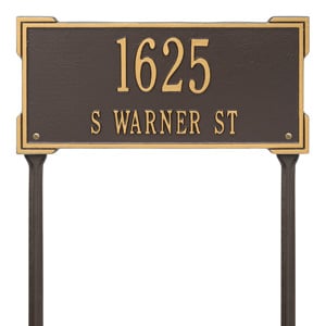 Whitehall Roanoke Lawn Marker Bronze Gold