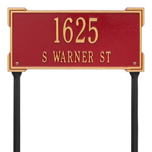 Whitehall Roanoke Lawn Marker Red Gold