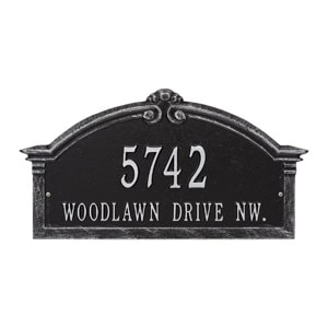 Whitehall Roselyn Arch Plaque Black Silver