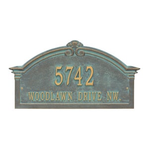 Whitehall Roselyn Arch Plaque Bronze Verdigris