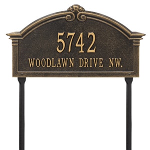 Whitehall Roselyn Lawn Marker Black Gold