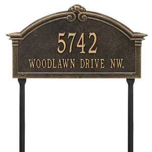 Whitehall Roselyn Lawn Marker Black Gold