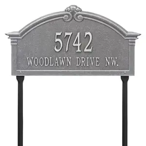 Whitehall Roselyn Lawn Marker Pewter Silver
