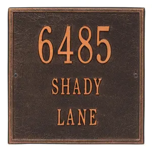Whitehall Square Plaque Oil Rubbed Bronze