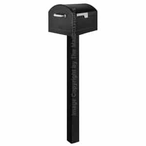 Centennial Mailbox Standard Post Black