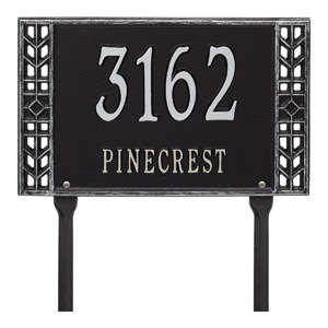 Whitehall Boston Lawn Marker Black Silver