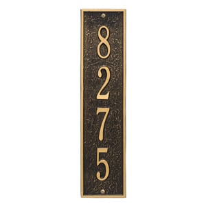 Whitehall Delaware Vertical Plaque Black Gold