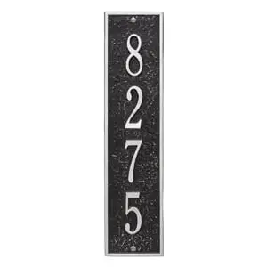 Whitehall Delaware Vertical Plaque Black Silver
