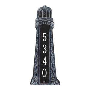 Whitehall Lighthouse Vertical Plaque Black White