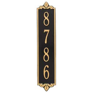 Whitehall Lyon Vertical Plaque Black Gold