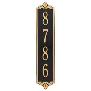 Whitehall Lyon Vertical Plaque Black Gold