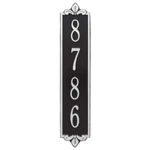 Whitehall Lyon Vertical Plaque Black Silver